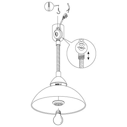 EGLO - Hanglamp met trekpendel 1xE27/60W