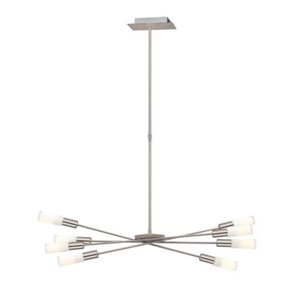 EGLO 87976 - Hanglamp SAMANTA 8xE14/9W mat nikkel/wit