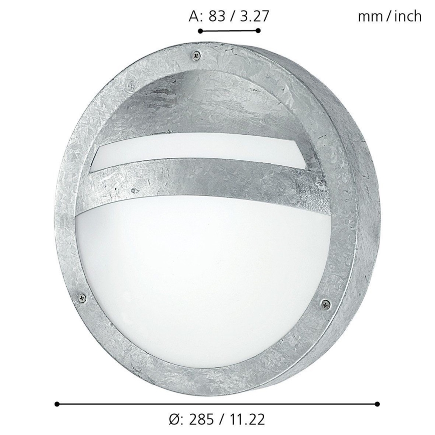 Eglo 88119 - Buitenwandlamp SEVILLA 1xE27/15W/230V IP44