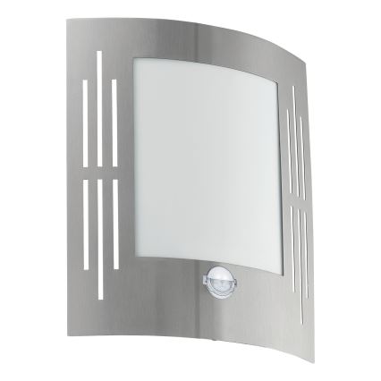 EGLO - Buiten wandlamp met sensor 1xE27/15W/230V IP44