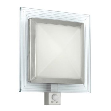 EGLO 88163 - Buiten wandlamp met sensor PALI 1x E27 / 15W + 1x LED / 1,28W