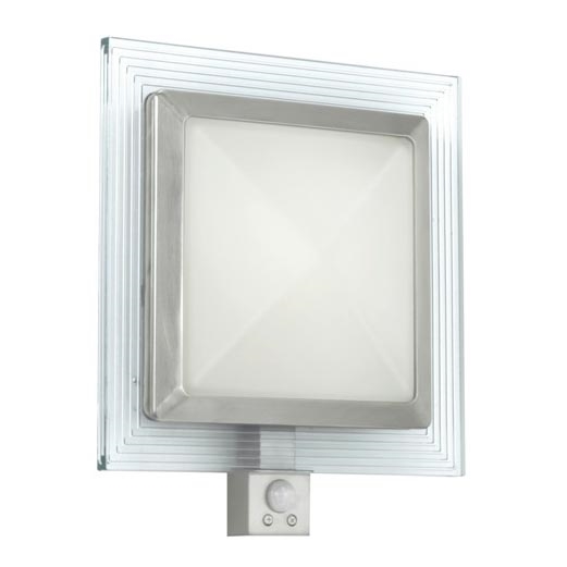 EGLO 88163 - Buiten wandlamp met sensor PALI 1x E27 / 15W + 1x LED / 1,28W