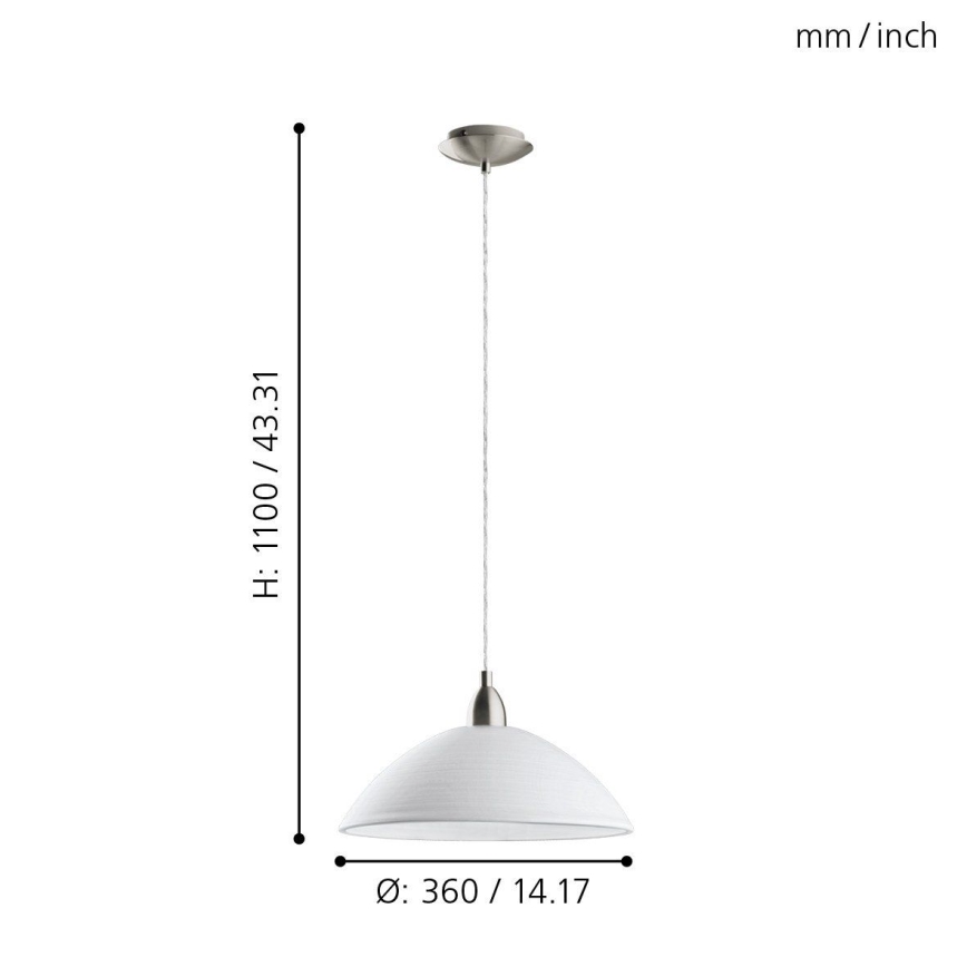EGLO 88491 - Hanglamp LORD 3 1xE27/60W/230V