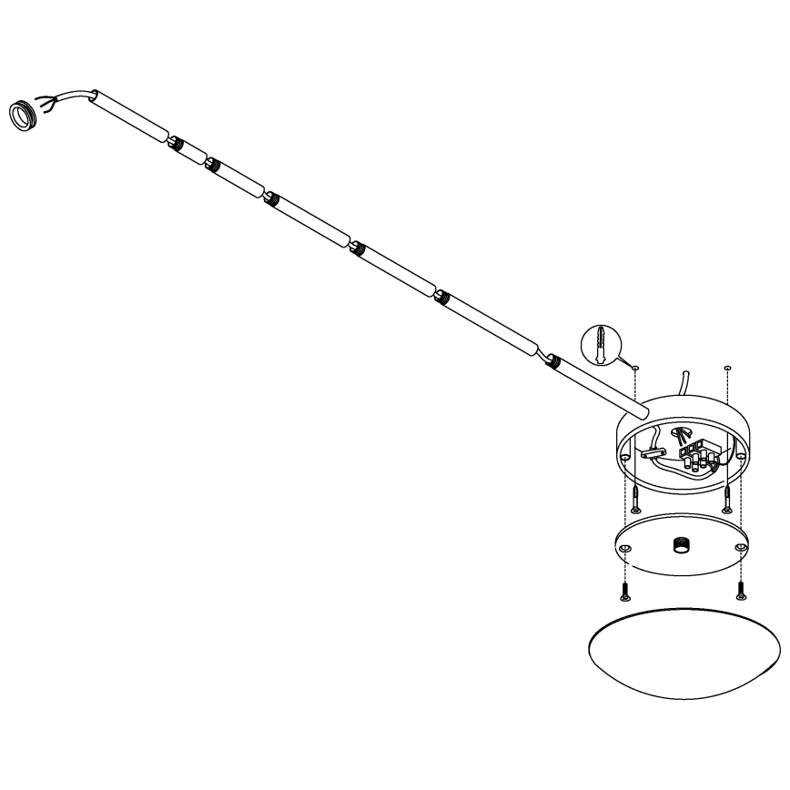 EGLO - Hanglamp accessoires mat chroom
