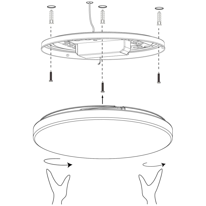 Eglo - Dimbare LED Plafond Lamp LED/19,2W/230V 2700-6500K ZigBee