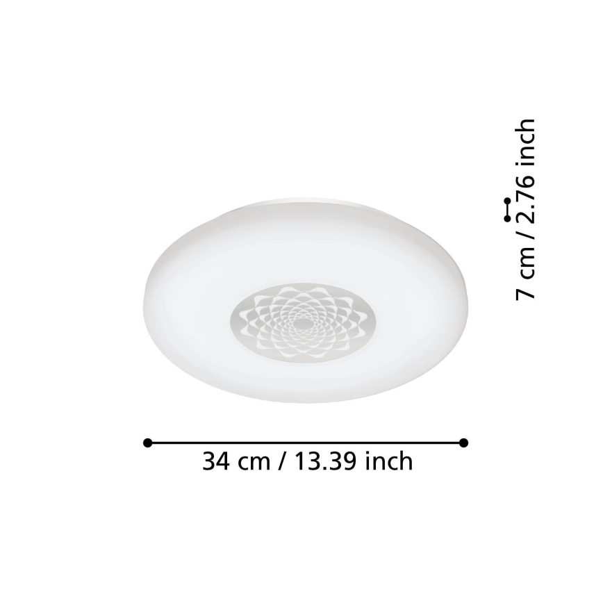 Eglo 900008 - Dimbare LED-plafondlamp CAPASSO LED/15,6W/230V 2700-6500K