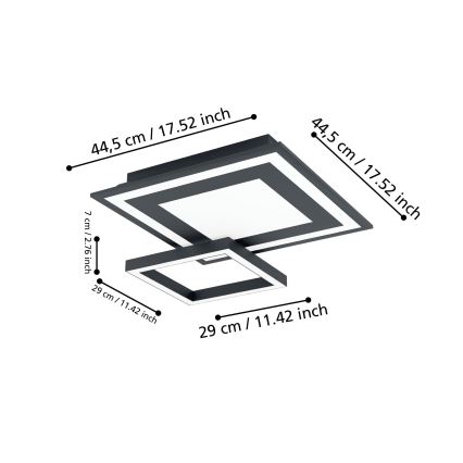 Eglo - LED RGBW Dimbaar plafondlamp LED/21,6W/230V ZigBee