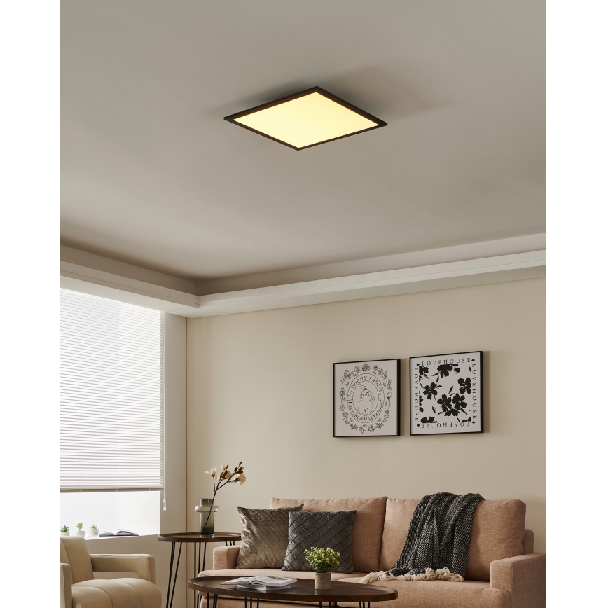 Eglo - Dimbare LED Plafond Lamp LED/21,5W/230V zwart ZigBee