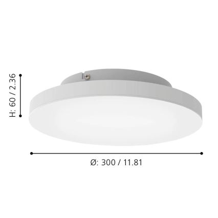 Eglo - Dimbare LED RGBW Plafond Lamp LED/15,7W/230V ZigBee