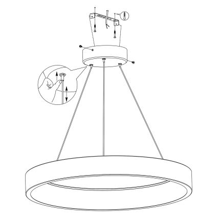 Eglo - Dimbare LED RGBW Hanglamp aan een koord LED/26W/230V 2700-6500K ZigBee