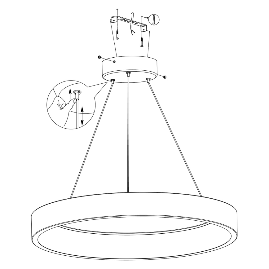 Eglo - Dimbare LED RGBW Hanglamp aan een koord LED/26W/230V 2700-6500K ZigBee
