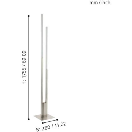 Eglo - LED RGBW Dimbare Vloerlamp LED/32W/230V ZigBee