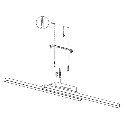 Eglo - Dimbare LED RGBW Plafond Lamp LED/32W/230V zwart ZigBee