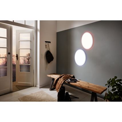 Eglo 900086 - LED RGBW Dimbare plafondlamp ROVITO-Z LED/14,6W/230V 2700-6500K diameter 29,5 cm wit