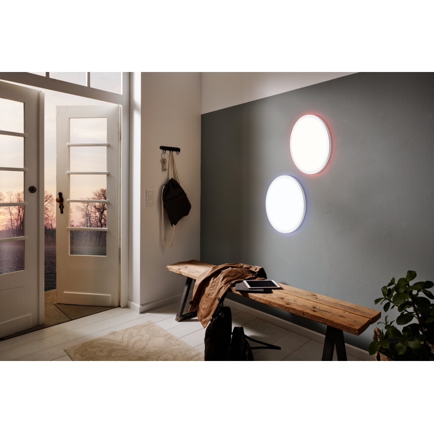 Eglo 900086 - LED RGBW Dimbare plafondlamp ROVITO-Z LED/14,6W/230V 2700-6500K diameter 29,5 cm wit