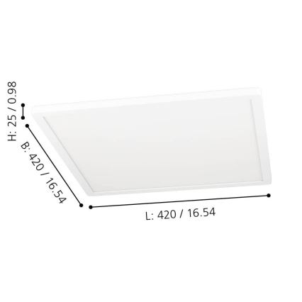 Eglo - Dimbare LED RGBW Plafond Lamp LED/16,5W/230V 2700-6500K wit ZigBee