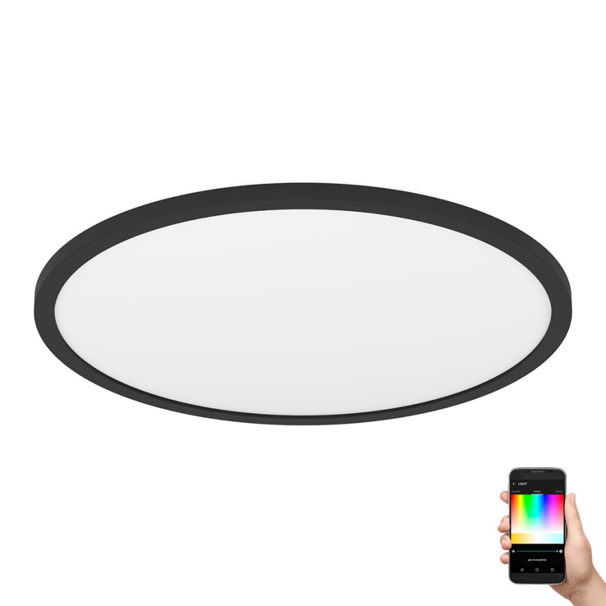 Eglo - LED RGBW Dimbare plafondlamp LED/16,5W/230V zwart ZigBee