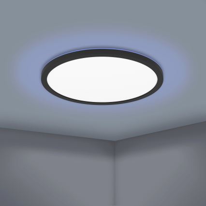 Eglo - LED RGBW Dimbare plafondlamp LED/16,5W/230V zwart ZigBee