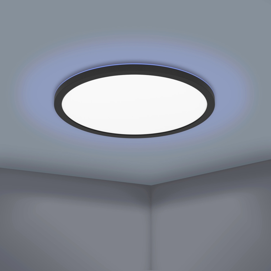 Eglo - LED RGBW Dimbare plafondlamp LED/16,5W/230V zwart ZigBee