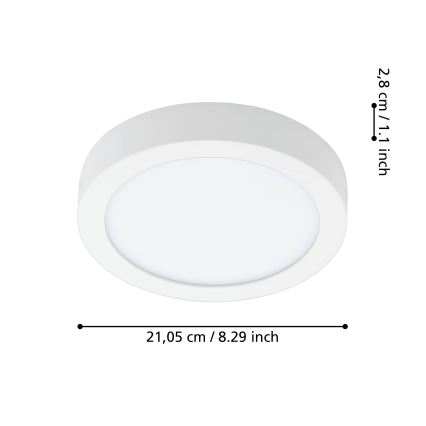 Eglo - Dimbare LED-plafondlamp voor badkamer LED/16,5W/230V 2700-6500K IP44 ZigBee Ø 21 cm