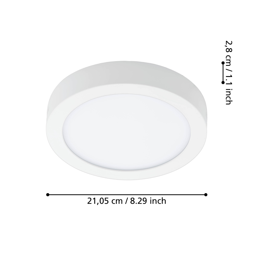 Eglo - Dimbare LED-plafondlamp voor badkamer LED/16,5W/230V 2700-6500K IP44 ZigBee Ø 21 cm
