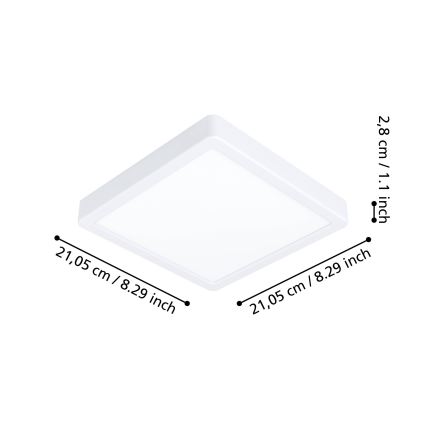 Eglo - Dimbare LED Badkamer Plafond Lamp LED/16,5W/230V 2700-6500K IP44 ZigBee