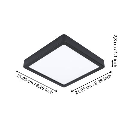Eglo - Dimbare LED Badkamer Plafond Lamp LED/16,5W/230V IP44 ZigBee