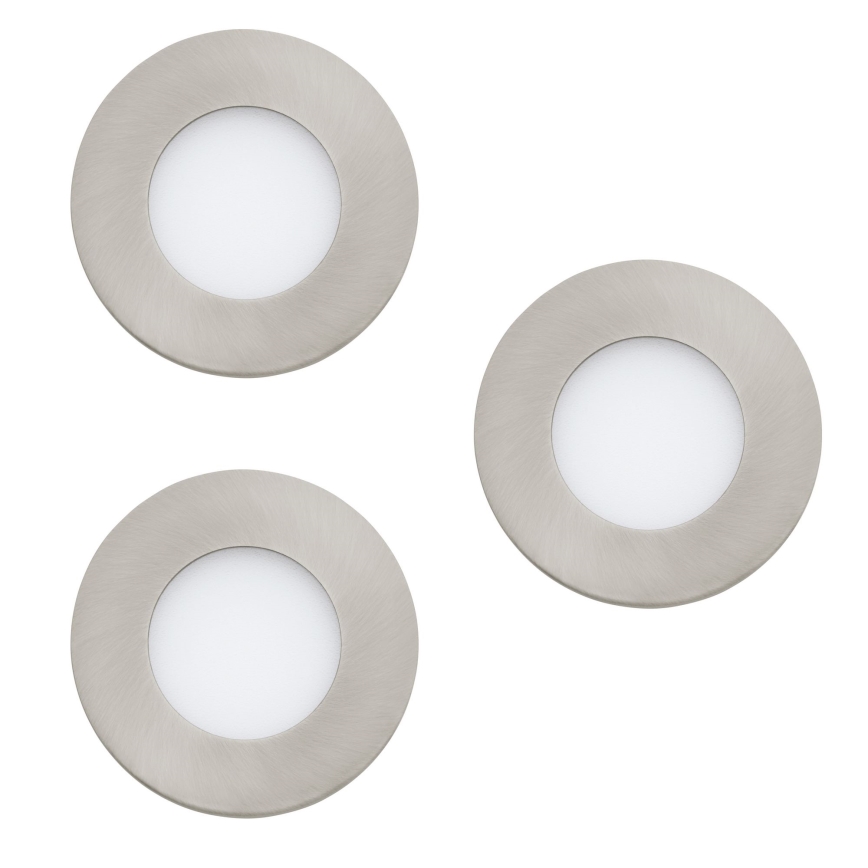 Eglo - set van 3 dimbare LED-badkamerarmaturen FUEVA-Z 2,8W/230V IP44 Ø 8,5 cm