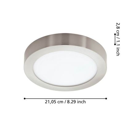 Eglo - Dimbare LED-plafondlamp voor de badkamer LED/16,5W/230V IP44 ZigBee Ø 21 cm