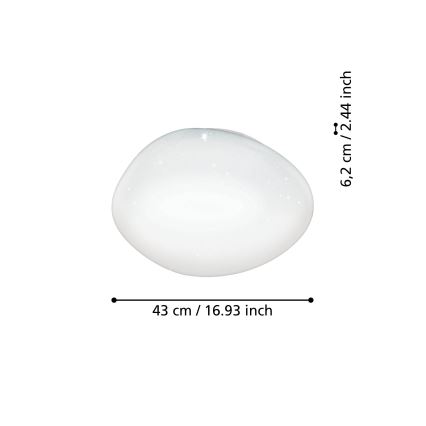 Eglo - Dimbare LED RGBW Plafond Lamp LED/21,6W/230V ZigBee