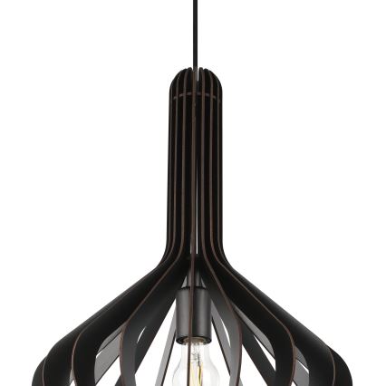 Eglo - Hanglamp aan kabel 1xE27/40W/230V pr. 38 cm zwart
