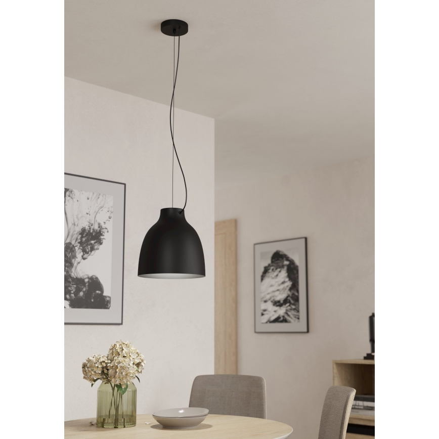 Eglo - Hanglamp aan een koord 1xE27/40W/230V zwart