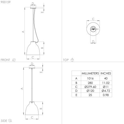 Eglo - Hanglamp aan een koord 1xE27/40W/230V grijs