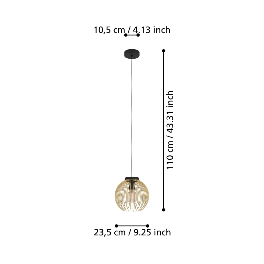 Eglo - Hanglamp aan een koord 1xE27/40W/230V