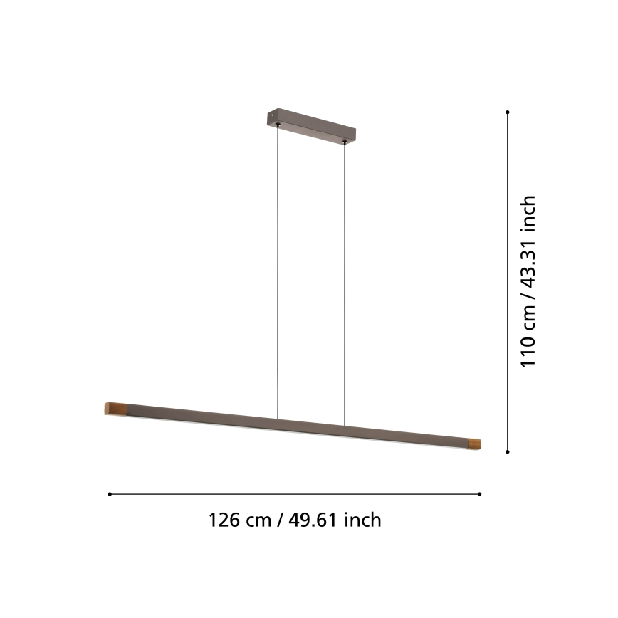 Eglo - Dimbare LED hanglamp aan een koord LED/22W/230V 3000K