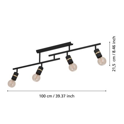 Eglo - Plafondlamp 4xE27/10W/230V