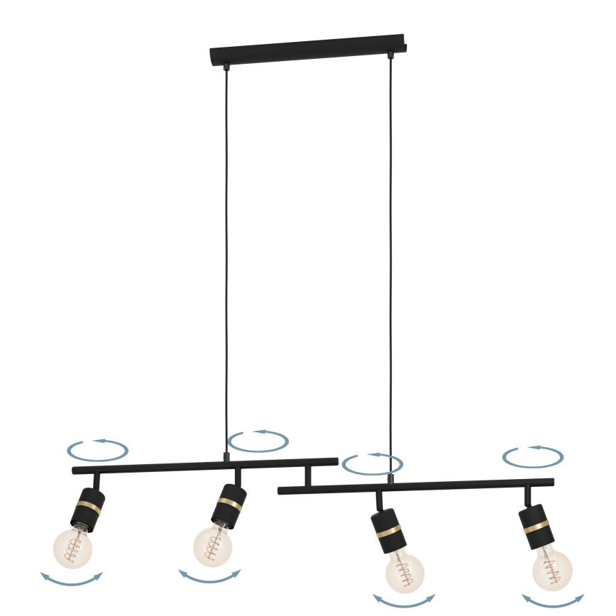 Eglo - Hanglamp aan een koord 4xE27/10W/230V