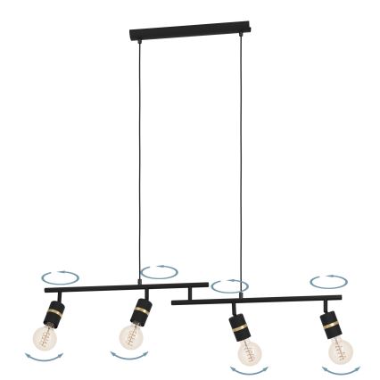 Eglo - Hanglamp aan kabel 4xE27/10W/230V