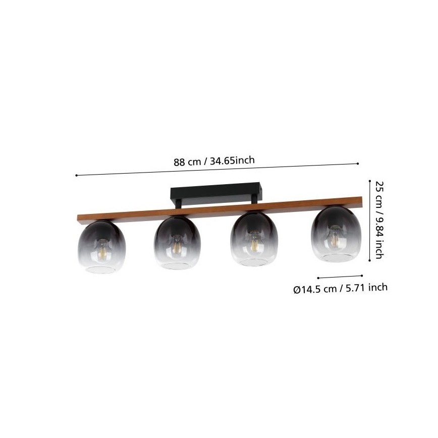 Eglo - Bevestigde hanglamp 4xE27/40W/230V