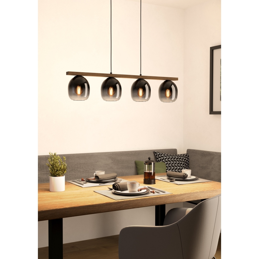 Eglo - Hanglamp aan een koord 4xE27/40W/230V