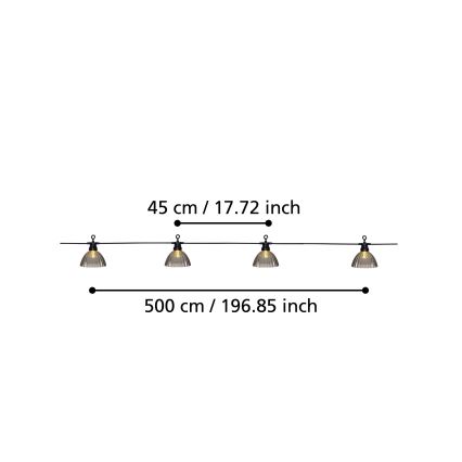 Eglo - Decoratieve LED Lichtketting voor Buiten 12xLED/0,066W/3,2V IP44