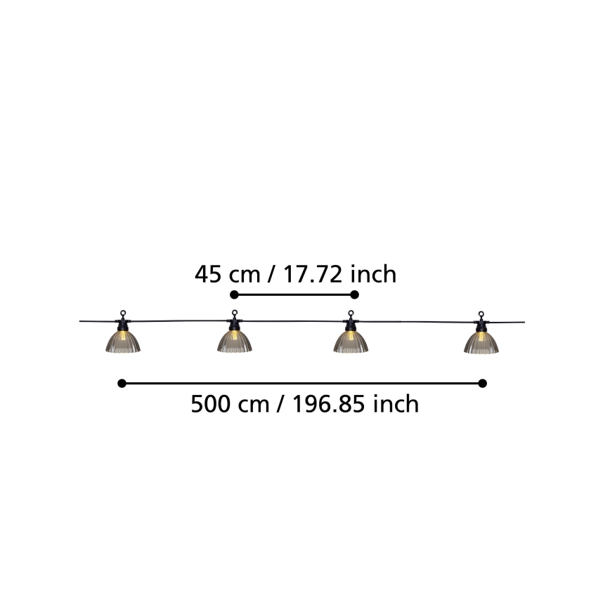 Eglo - Decoratieve LED Lichtketting voor Buiten 12xLED/0,066W/3,2V IP44