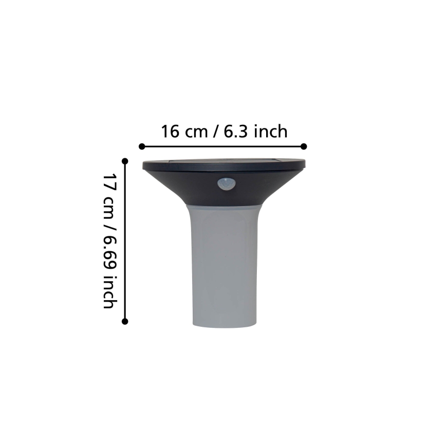Eglo - LED solarlamp voor buiten met sensor 6xLED/0,03W/3,7V IP44
