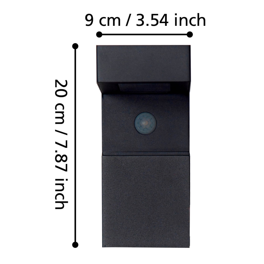 Eglo - LED Solar buitenverlichting met sensor 18xLED/0,2W/3,7V 2200 mAh IP44
