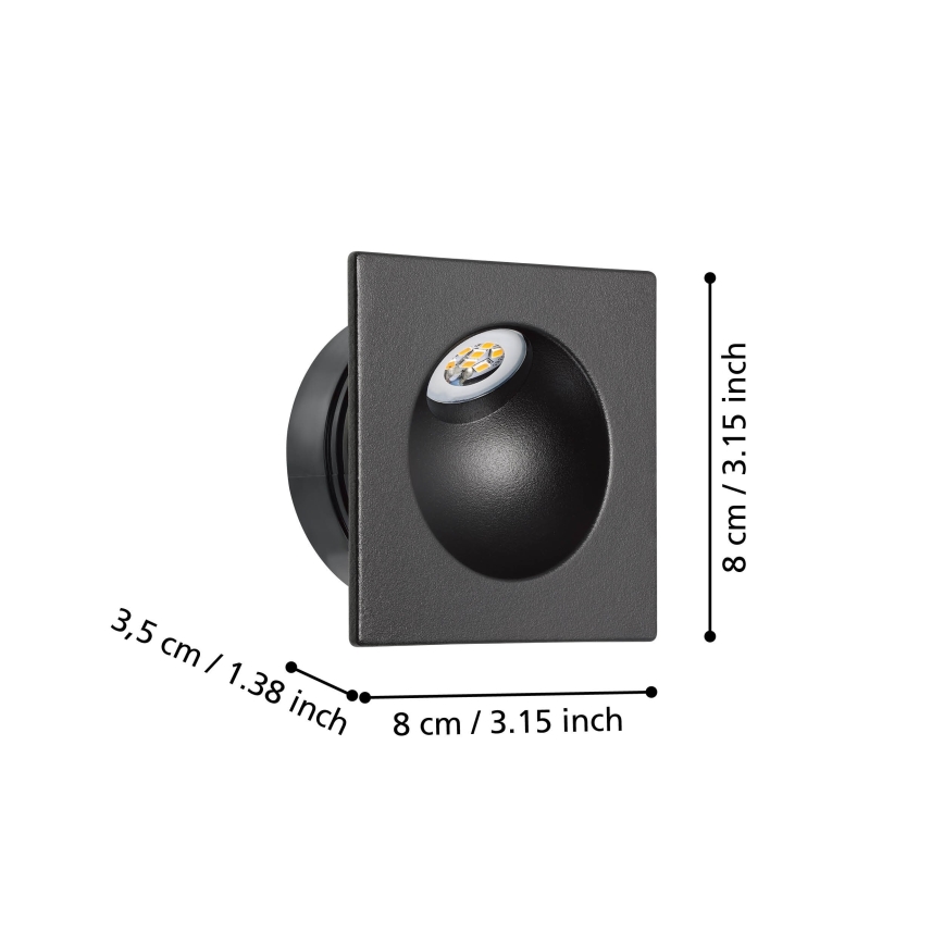 Eglo - LED Traplicht LED/2W/230V 3000K zwart