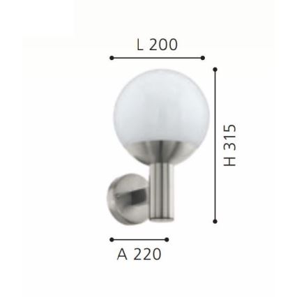 Eglo - LED RGB Dimbare buitenwandlamp E27/9W/230V 2700-6500K IP44