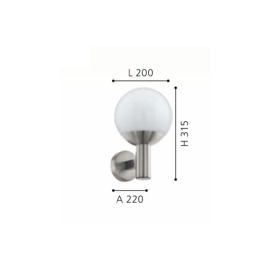 Eglo - LED RGB Dimbare buitenwandlamp E27/9W/230V 2700-6500K IP44