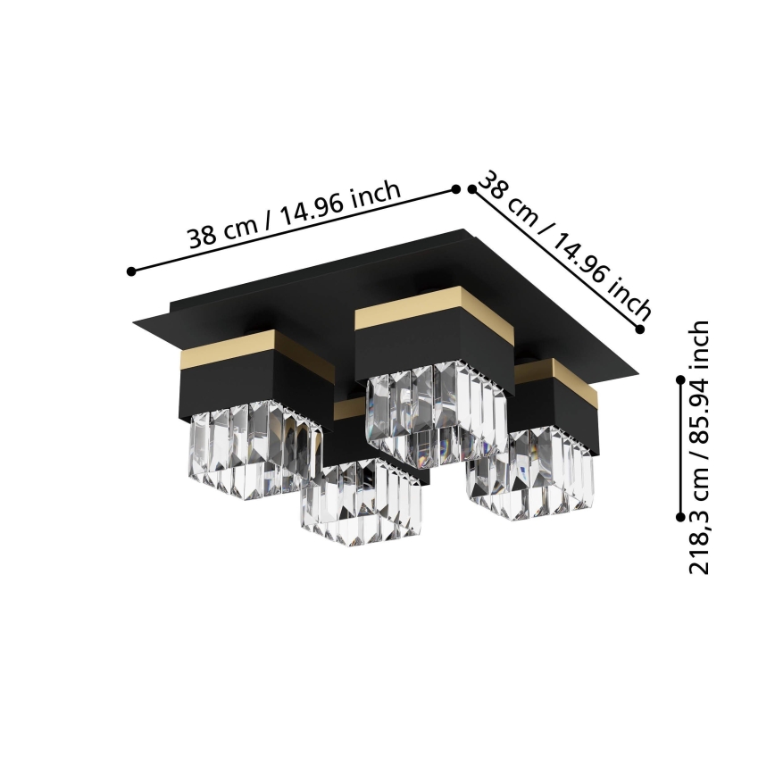 Eglo - Plafondlamp 4xE14/40W/230V