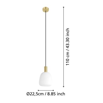 Eglo - Hanglamp aan kabel 1xE27/40W/230V