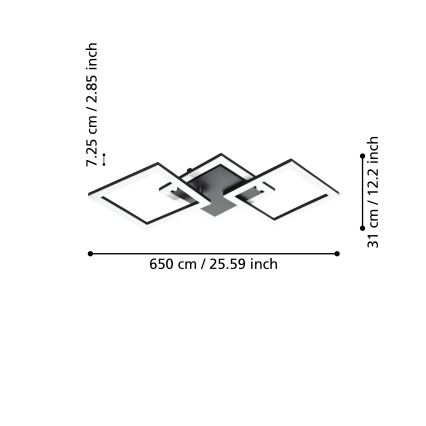 Eglo - LED dimbare plafondlamp LED/32,4W/230V